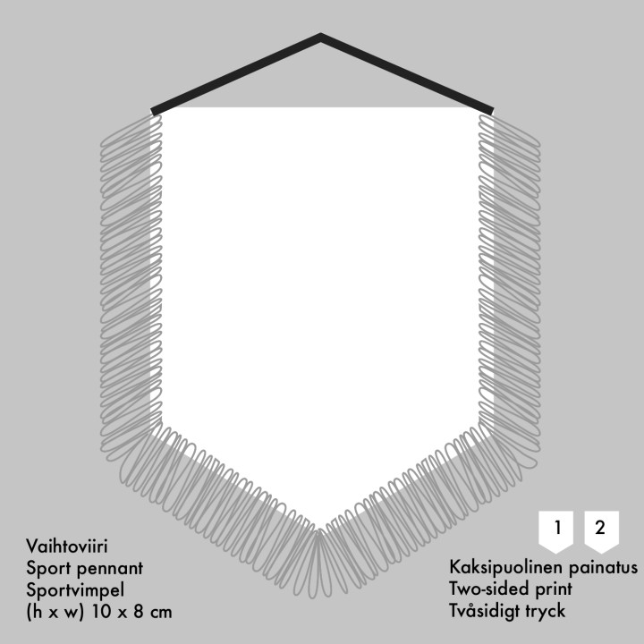 Vaihtoviiri seuran logolla - Printscorpio