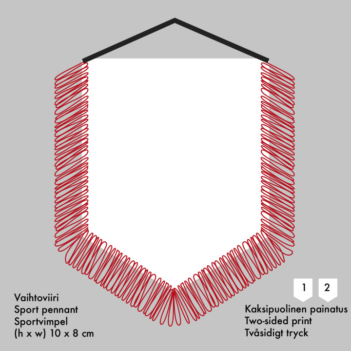 Vaihtoviiri seuran logolla - Printscorpio