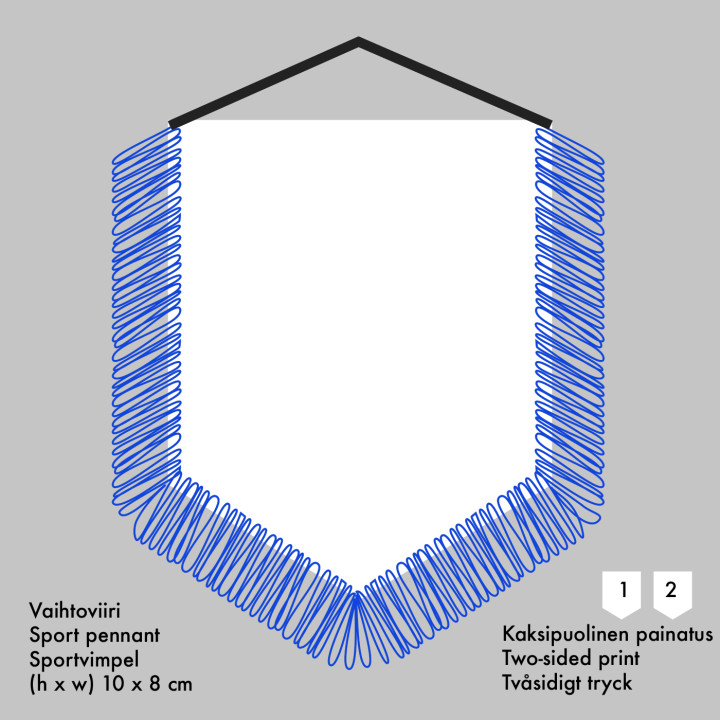 Vaihtoviiri seuran logolla - Printscorpio