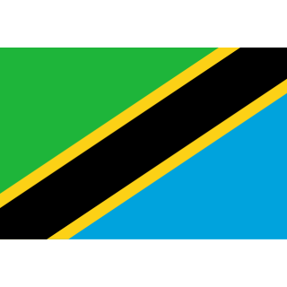 Tanzania national table flag - Printscorpio