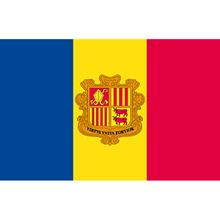 Andorran national table flag - Printscorpio