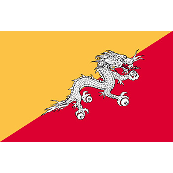 Bhutan national table flag - Printscorpio