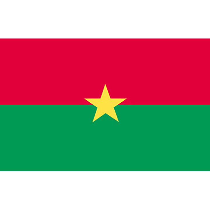 Burkina Faso national bordsflagga - Printscorpio