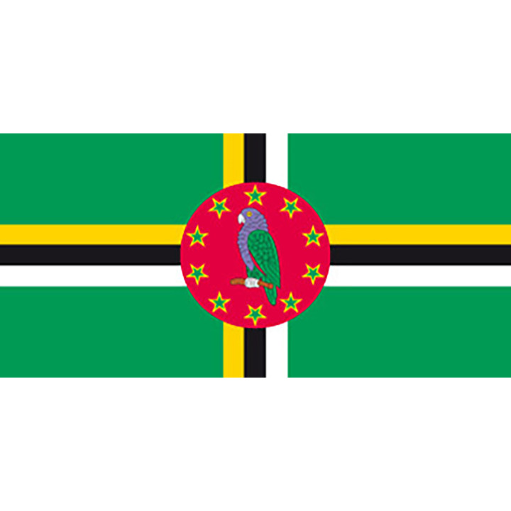 Dominica national table flag - Printscorpio