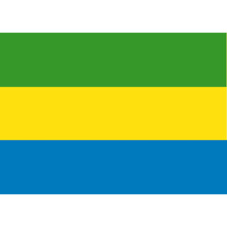 Gabon national table flag - Printscorpio