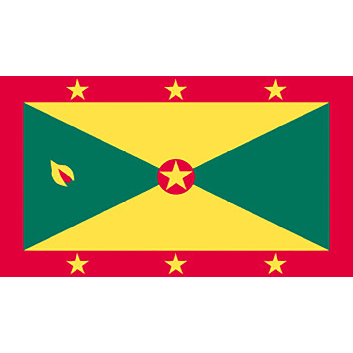 Grenada national table flag - Printscorpio