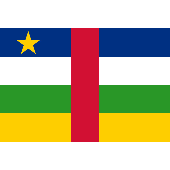 Central African Republic national table flag - Printscorpio