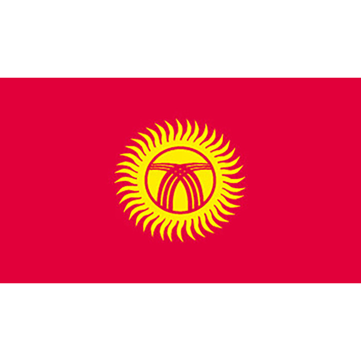 Kirgizistan national bordsflagga - Printscorpio