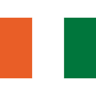 Ivory Coast national table flag - Printscorpio