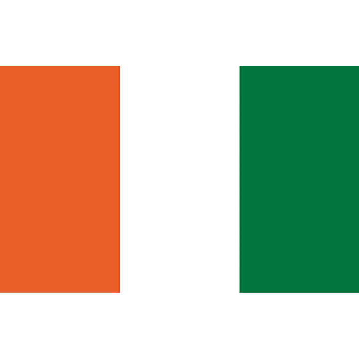 Ivory Coast national table flag - Printscorpio