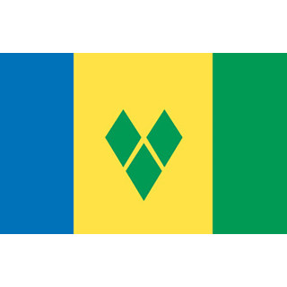 Saint Vincent och Grenadinernas national bordsflagga - Printscorpio