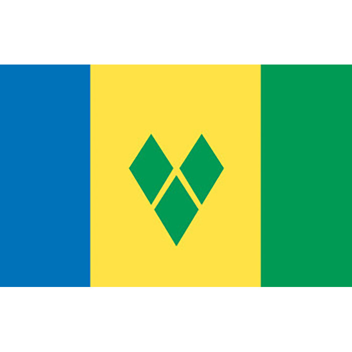 Saint Vincent och Grenadinernas national bordsflagga - Printscorpio