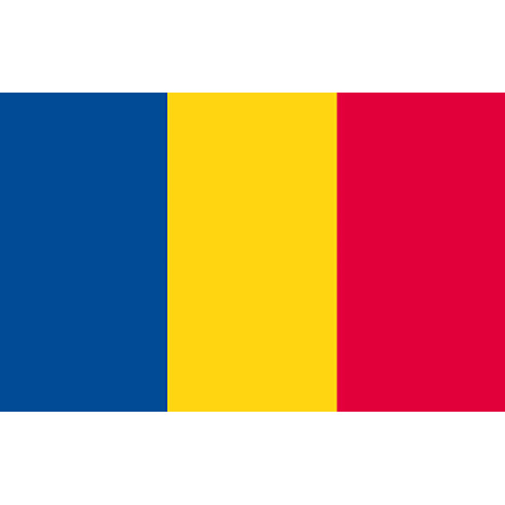 Chad national table flag - Printscorpio