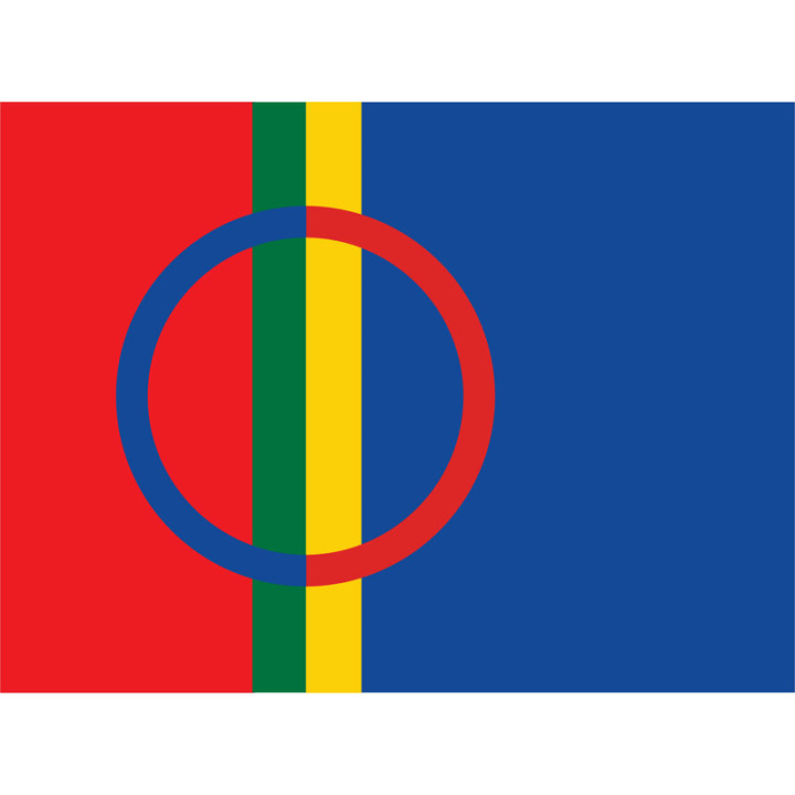 Sami land Sápmi table flag - Printscorpio