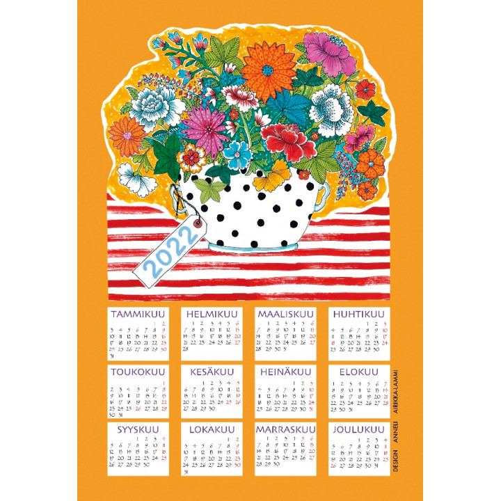 Calendar kitchen towel 2022 - Printscorpio