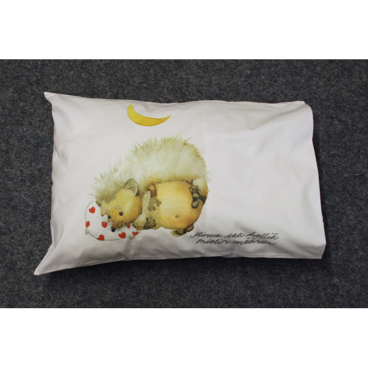 Hedgehog childrens pillow case