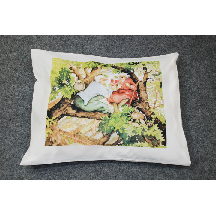 Old ladies in tree pillow case