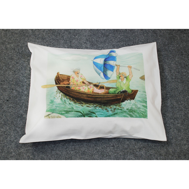 Old Ladies row the boat pillowcase