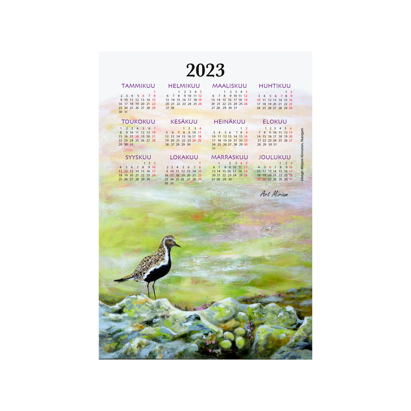 Calendar kitchen towel 2023 Printscorpio