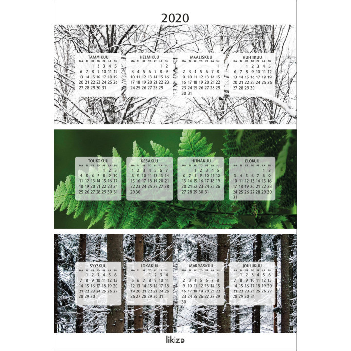 Calendar kitchen towel 2020 - Printscorpio