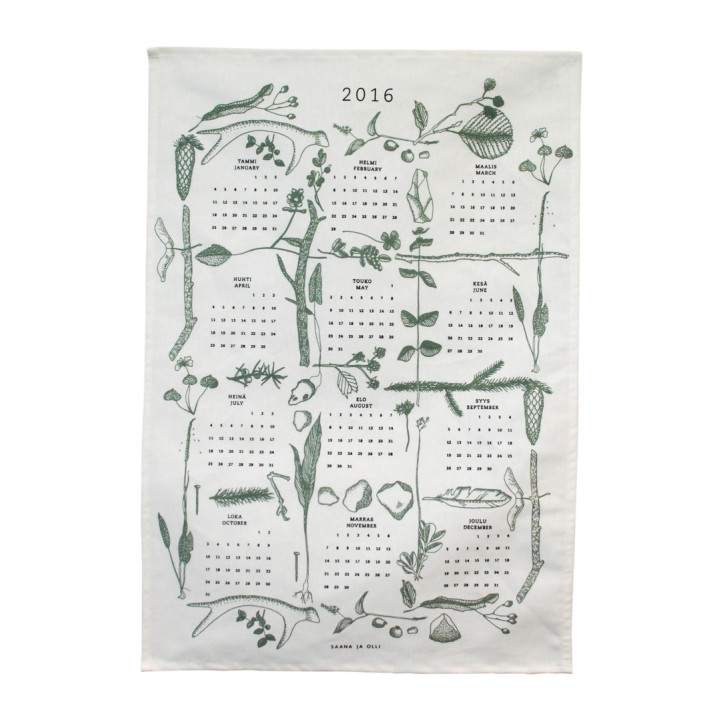 Calendar towel 2016 Saana ja Olli - Printscorpio